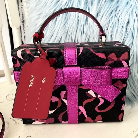 KATE SPADE, New York, Wrapping Party Gift Box, Leather, Crossbody Handbag, Purse - Picture 7 of 16